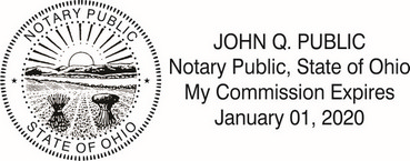 Traditional Wood Ohio Notary Stamp